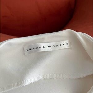 Susana Monaco long white strapless tube dress sz M